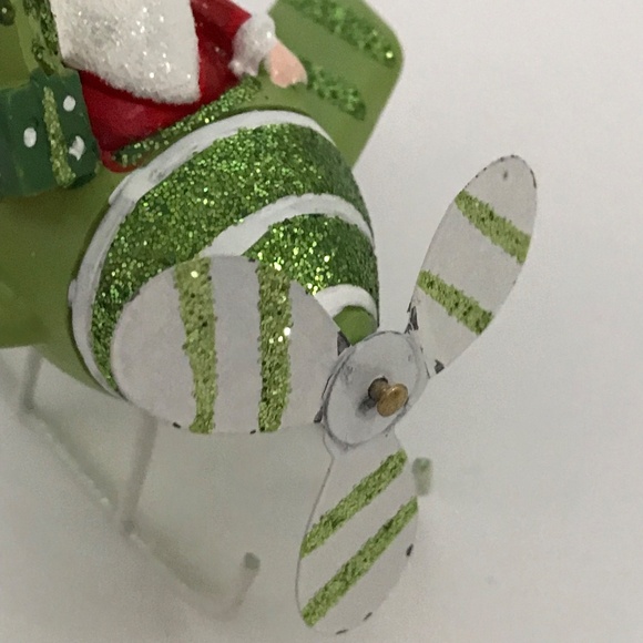 KURT ADLER Santa Ornament Whimsical Christmas Ornament Flying Plane NWT - Picture 7 of 15